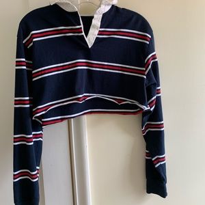 cropped John Galt (Brandy Melville) collared Tee